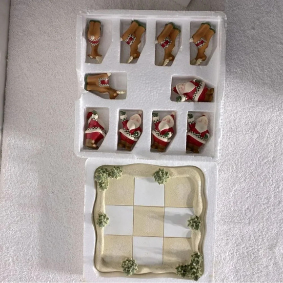Vintage Avon Santa Reindeer Christmas Tic  Tac Toe Game - Picture 3 of 16